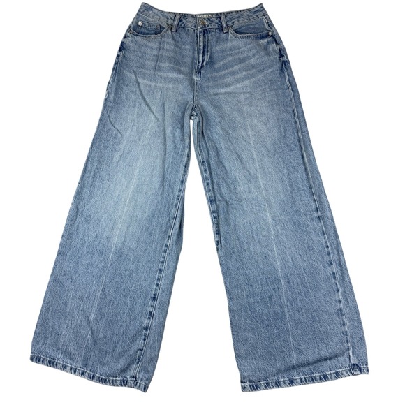 Rewash Jeans Women 11/30 (30x29.5) Blue Wide Leg High Rise Light Wash Denim Y2K - Picture 1 of 10